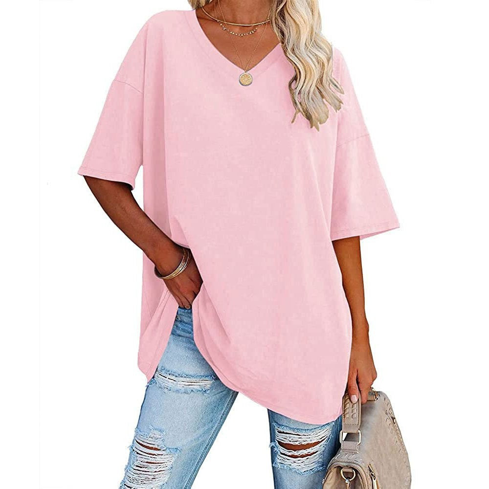 🌷2024 Summer Hot Sale🌷Ladies V-Neck T-Shirt 🔥 (Buy 2 Free Shipping)