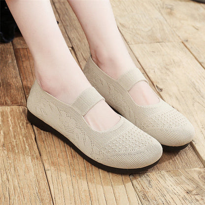 Weaving Breathable Loafers Comfortable Walking Casual Flats Shoes