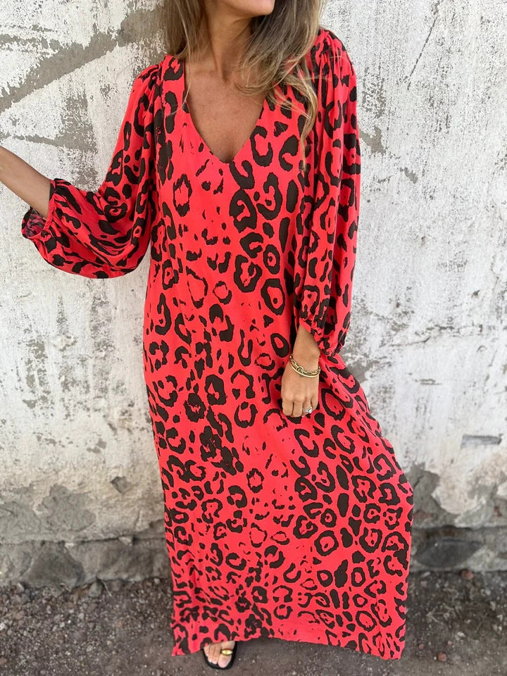 🌸Specials🌸V-Neck Printed Flowy Dress with Pockets (Buy 2 Free Shipping)🔥