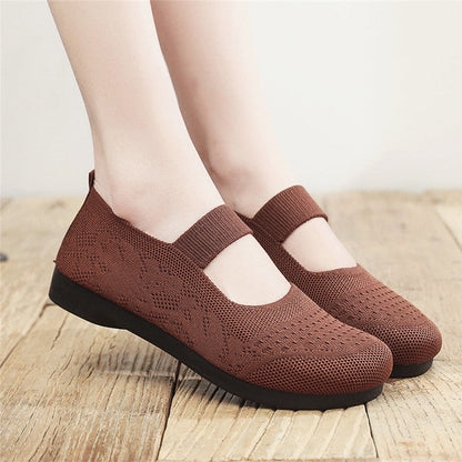 Weaving Breathable Loafers Comfortable Walking Casual Flats Shoes