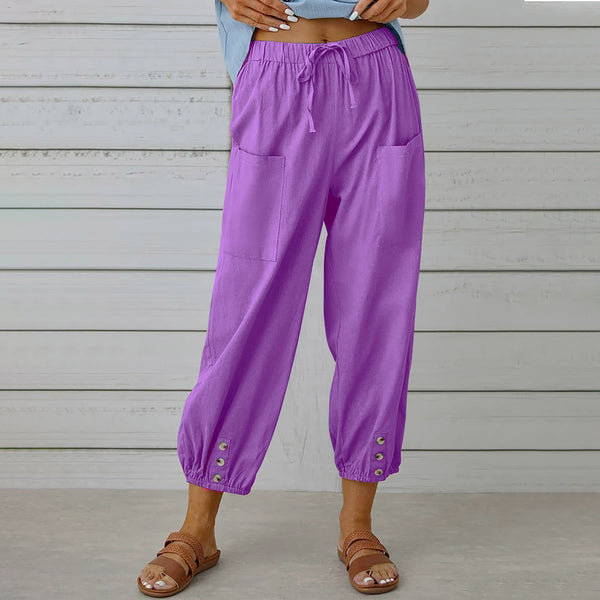 Women's Summer Capri Pants Wide Leg