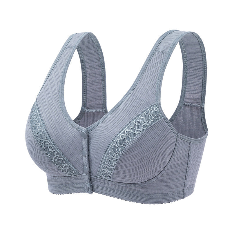 Buy 2 Get 1 Free-2024 Front Button Breathable Skin-Friendly Cotton Bra