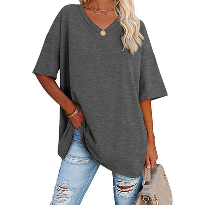 🌷2024 Summer Hot Sale🌷Ladies V-Neck T-Shirt 🔥 (Buy 2 Free Shipping)