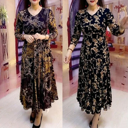 💥Hot sale 52% off women’s elegant V-neck floral dress👗