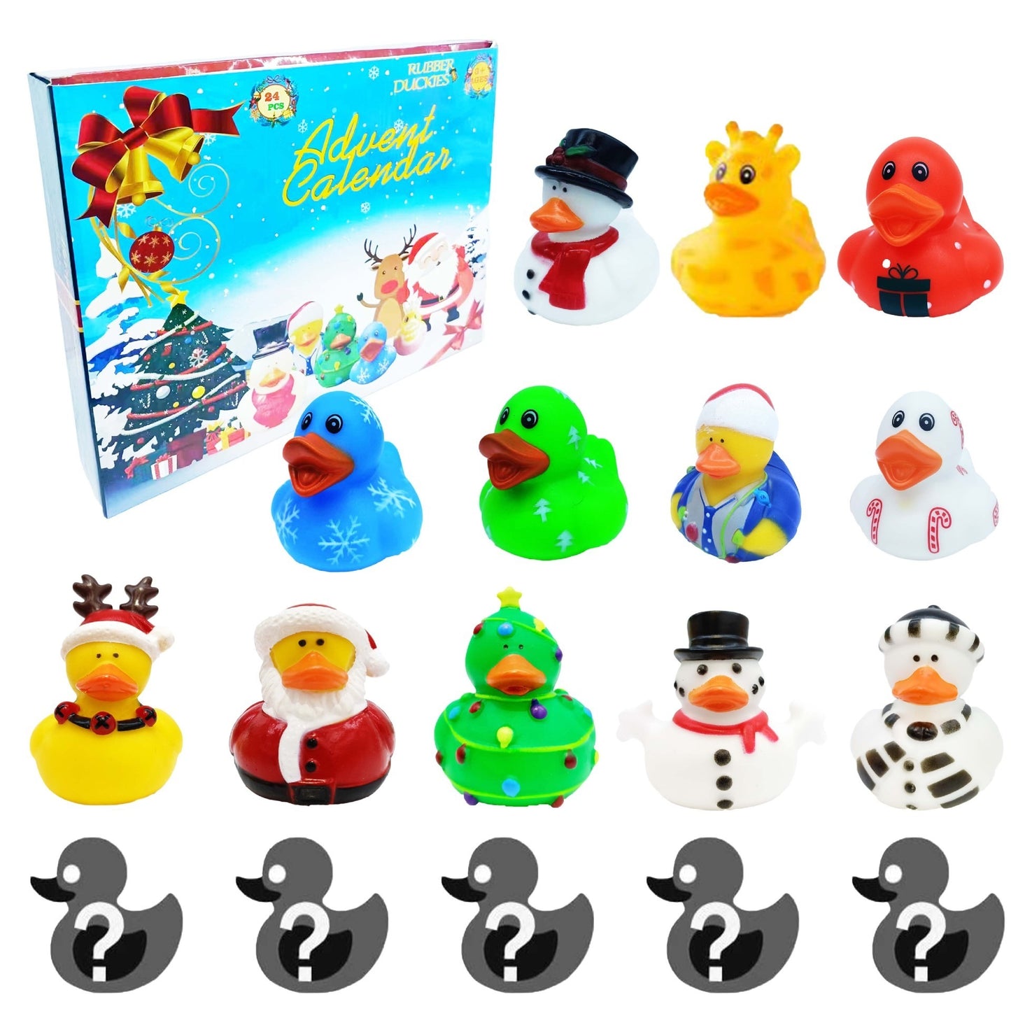 🎉Advent Calendar 2024-24 Rubber Ducks Toys Advent Calendar for Kids