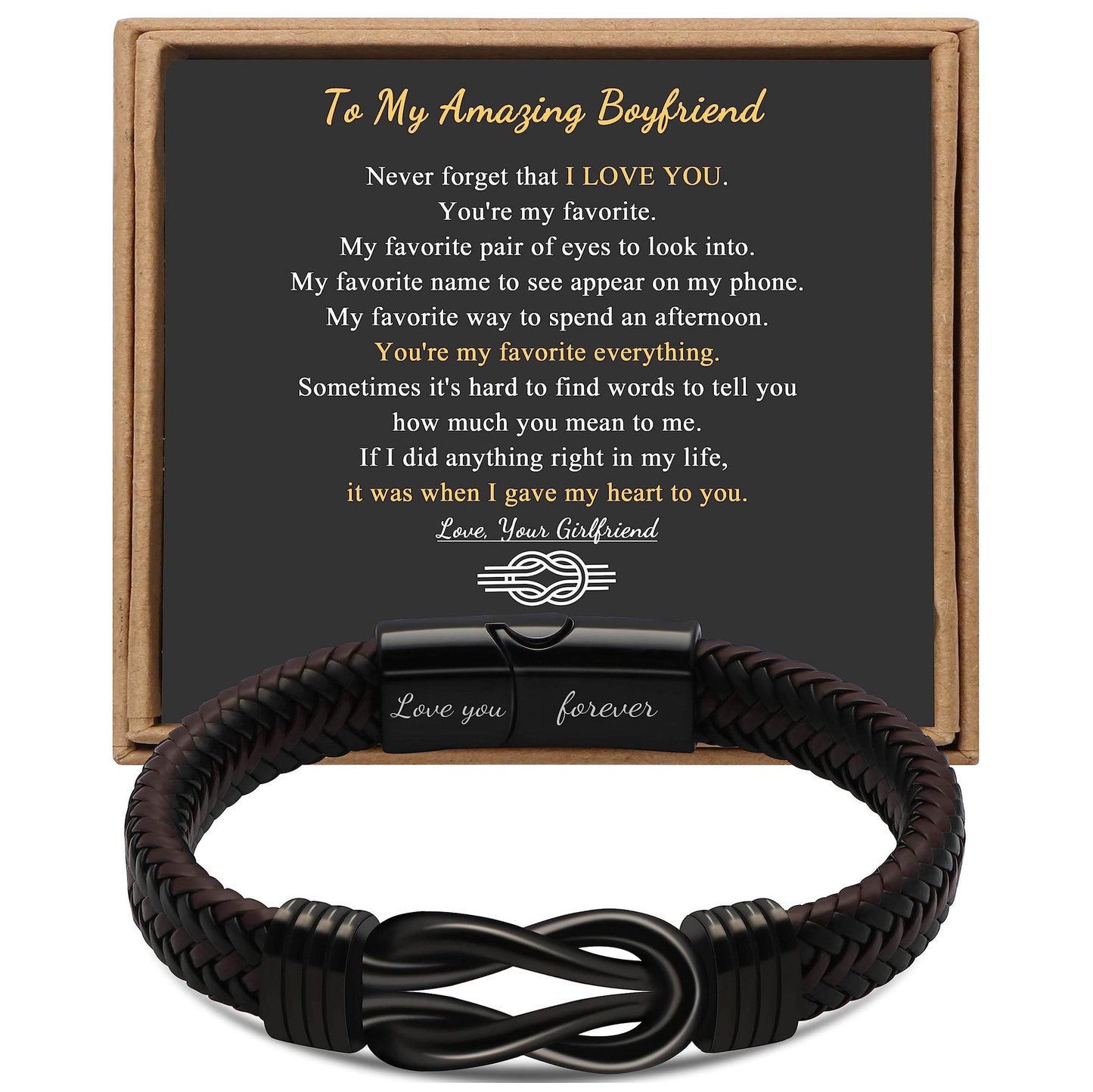 Gift for Men Infinity Bracelet