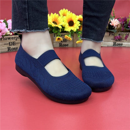 Weaving Breathable Loafers Comfortable Walking Casual Flats Shoes
