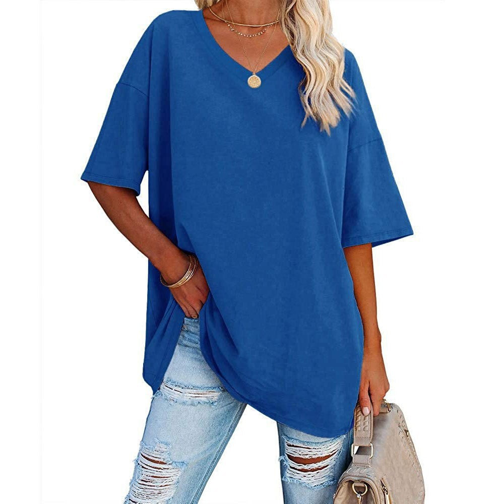 🌷2024 Summer Hot Sale🌷Ladies V-Neck T-Shirt 🔥 (Buy 2 Free Shipping)