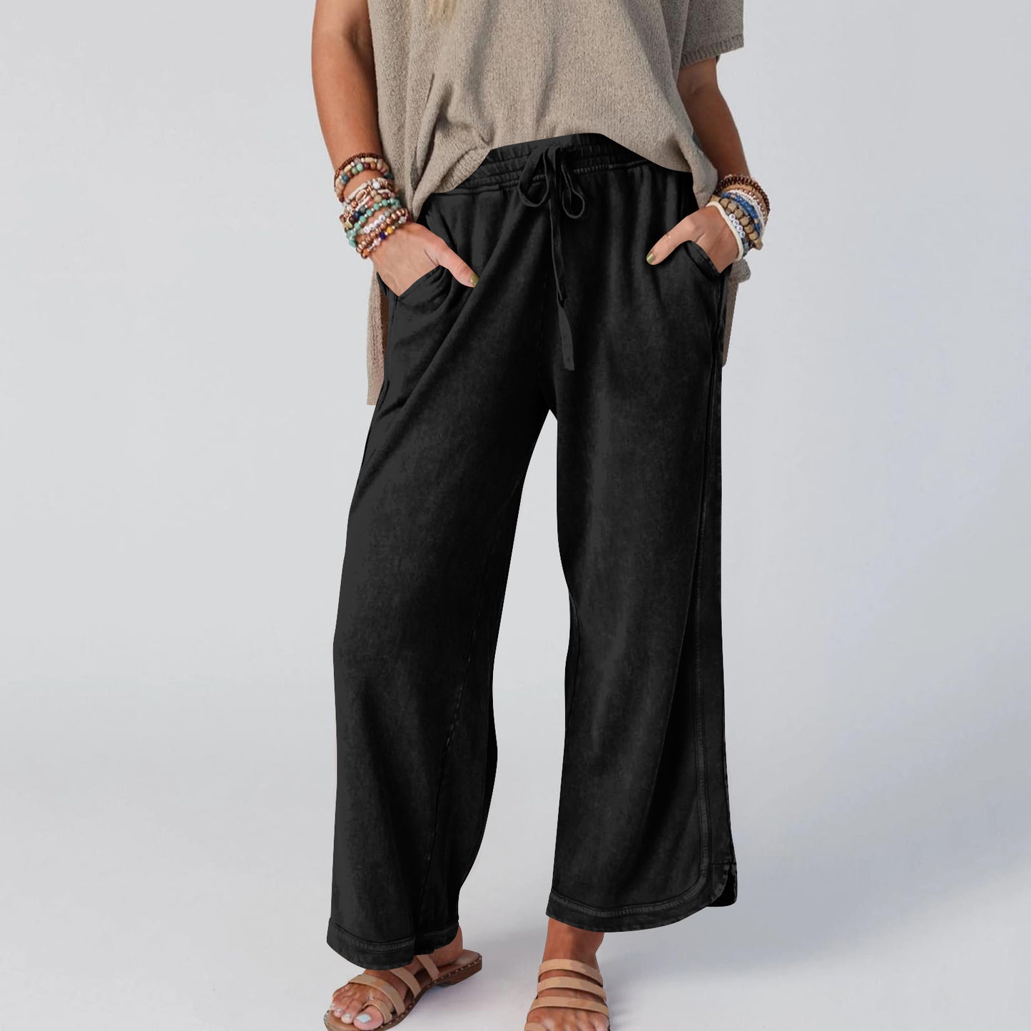 So Comfy Wide Leg Pant Cropped Length (buy 2 free shipping)