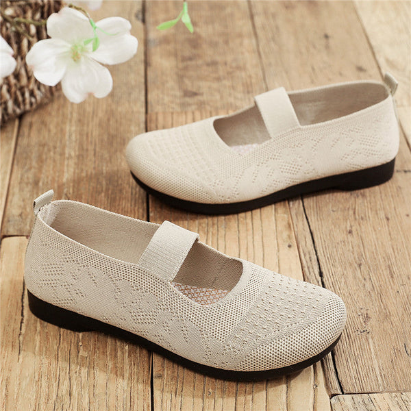 Weaving Breathable Loafers Comfortable Walking Casual Flats Shoes