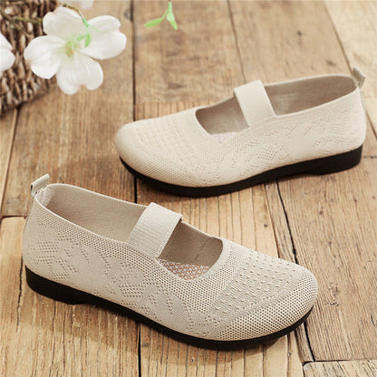 Weaving Breathable Loafers Comfortable Walking Casual Flats Shoes