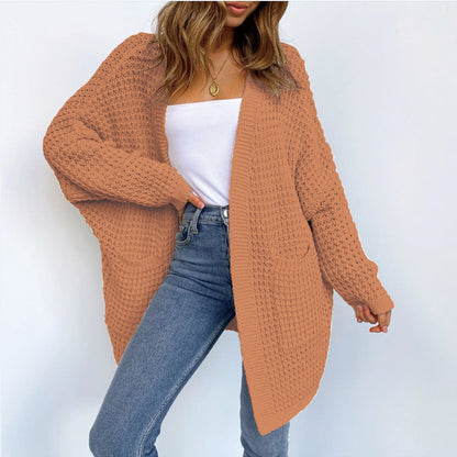 Knit Cardigan Loose Woven Oversized Long Coat