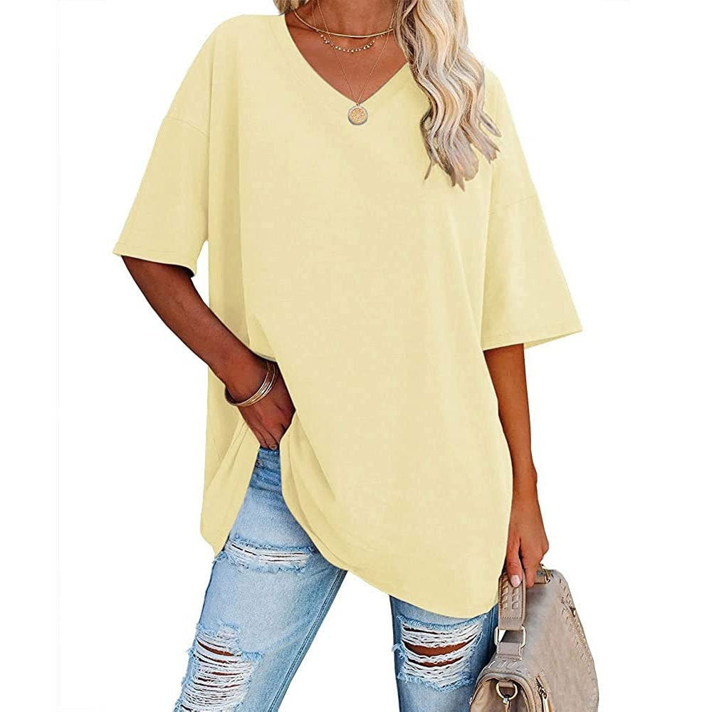 🌷2024 Summer Hot Sale🌷Ladies V-Neck T-Shirt 🔥 (Buy 2 Free Shipping)