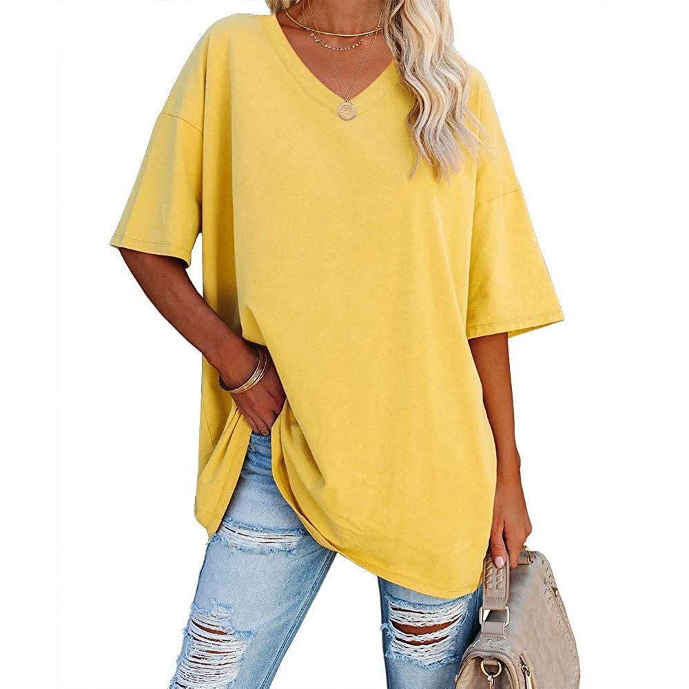 🌷2024 Summer Hot Sale🌷Ladies V-Neck T-Shirt 🔥 (Buy 2 Free Shipping)