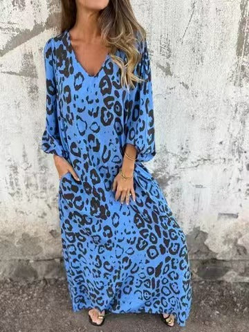 🌸Specials🌸V-Neck Printed Flowy Dress with Pockets (Buy 2 Free Shipping)🔥