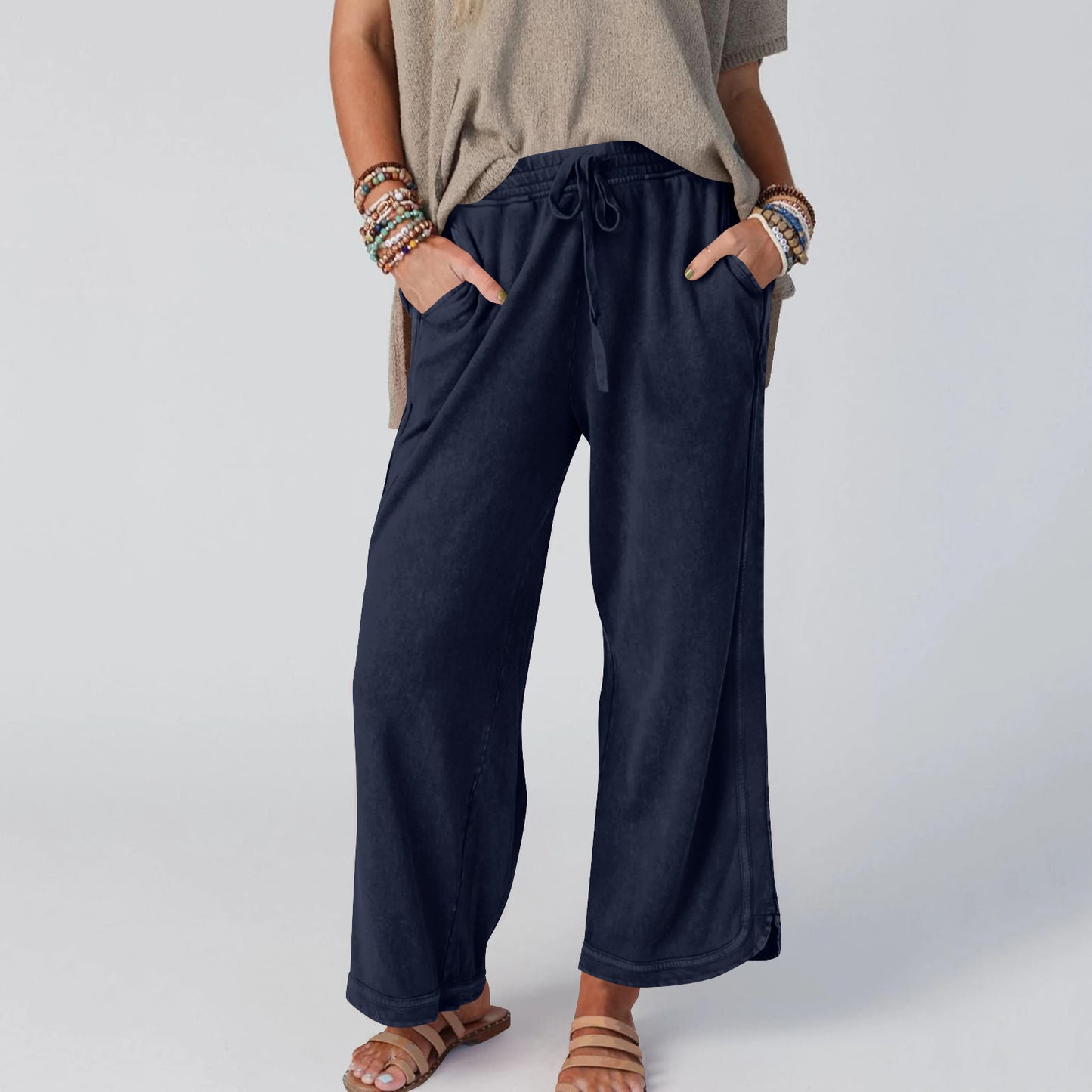So Comfy Wide Leg Pant Cropped Length (buy 2 free shipping)