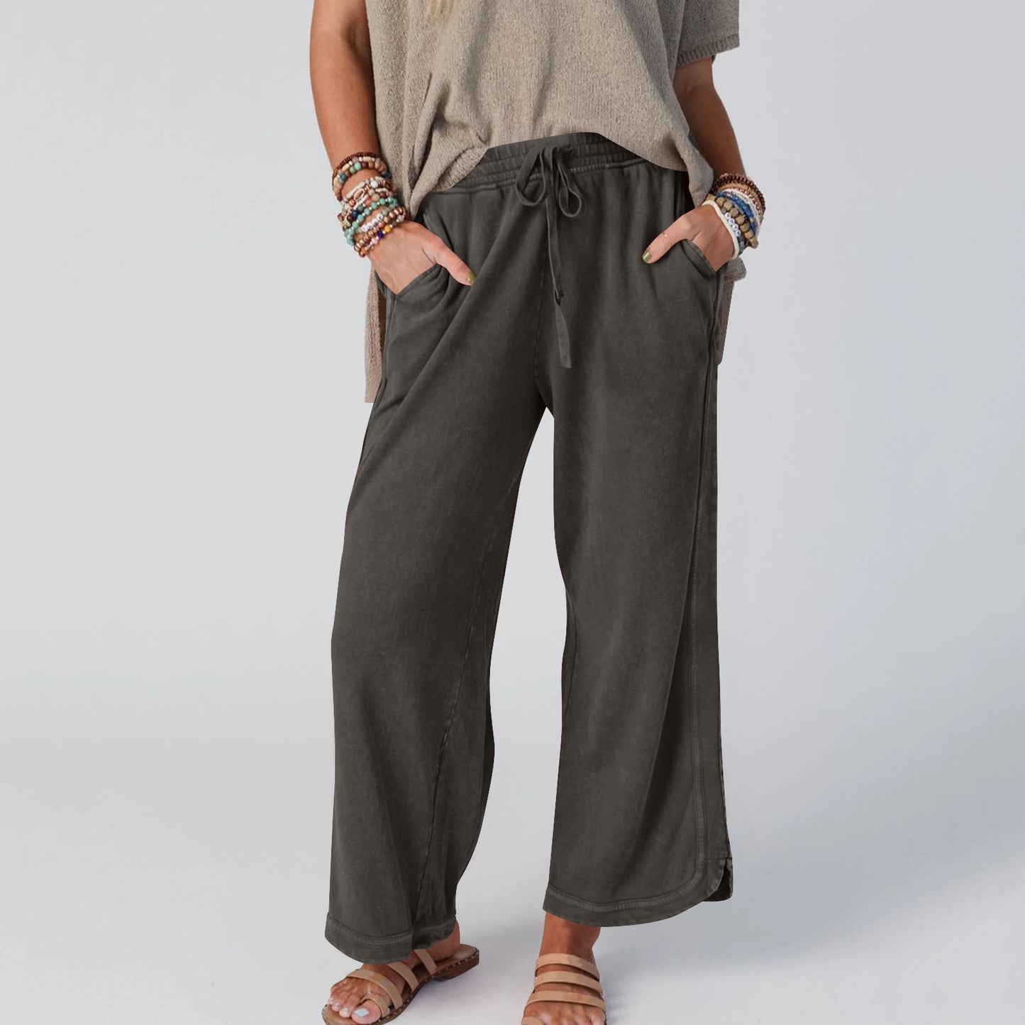 So Comfy Wide Leg Pant Cropped Length (buy 2 free shipping)