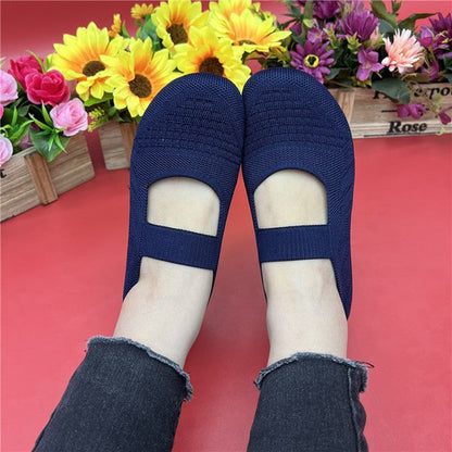 Weaving Breathable Loafers Comfortable Walking Casual Flats Shoes