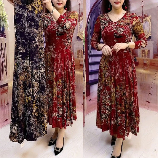 💥Hot sale 52% off women’s elegant V-neck floral dress👗