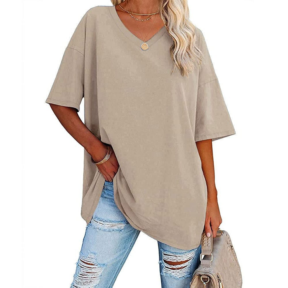 🌷2024 Summer Hot Sale🌷Ladies V-Neck T-Shirt 🔥 (Buy 2 Free Shipping)