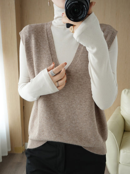 Women's Ultra-Soft V-Neck Knit Vest