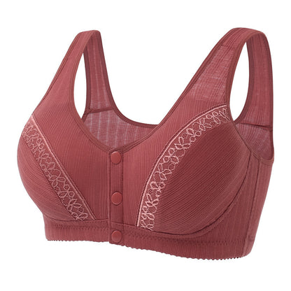 Buy 2 Get 1 Free-2024 Front Button Breathable Skin-Friendly Cotton Bra