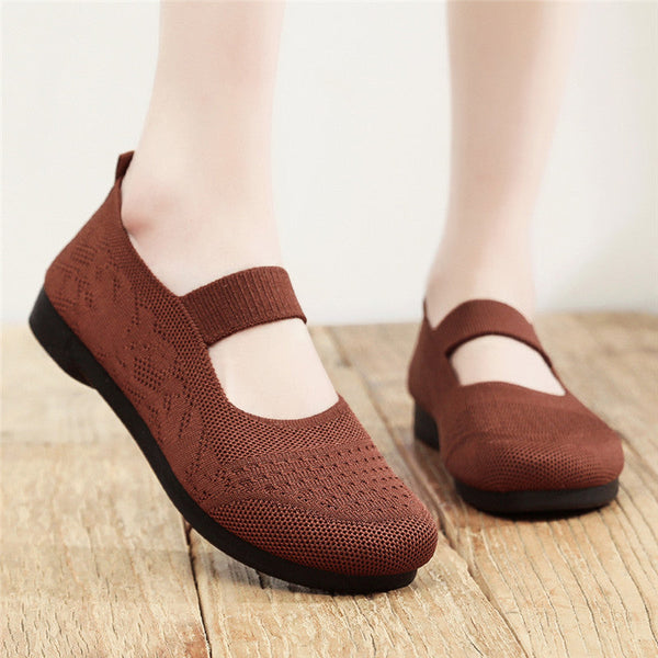 Weaving Breathable Loafers Comfortable Walking Casual Flats Shoes