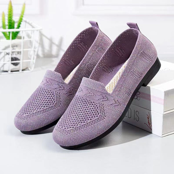 Weaving Breathable Loafers Comfortable Walking Casual Flats Shoes