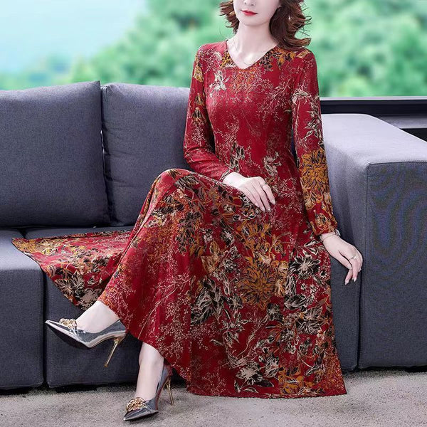 💥Hot sale 52% off women’s elegant V-neck floral dress👗