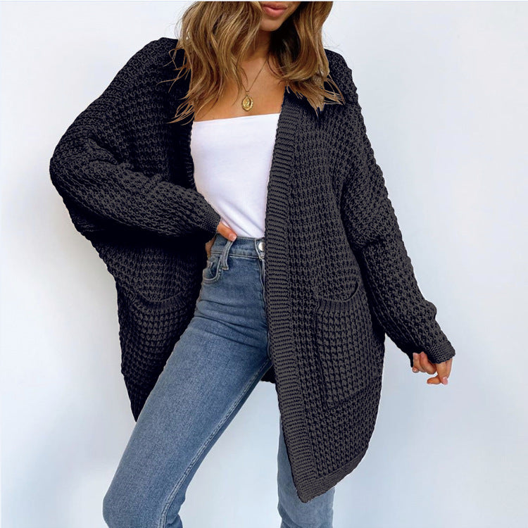 Knit Cardigan Loose Woven Oversized Long Coat