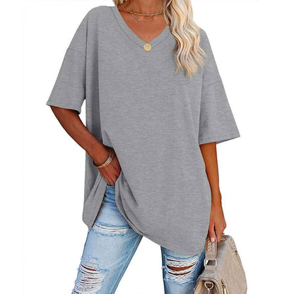 🌷2024 Summer Hot Sale🌷Ladies V-Neck T-Shirt 🔥 (Buy 2 Free Shipping)