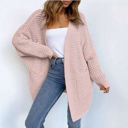 Knit Cardigan Loose Woven Oversized Long Coat