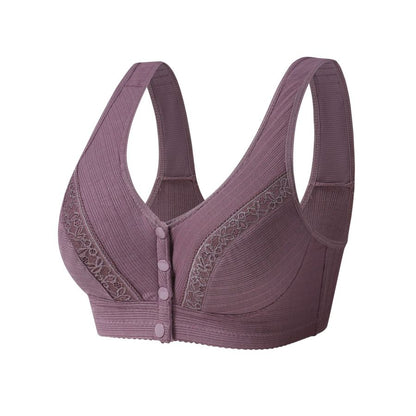 Buy 2 Get 1 Free-2024 Front Button Breathable Skin-Friendly Cotton Bra