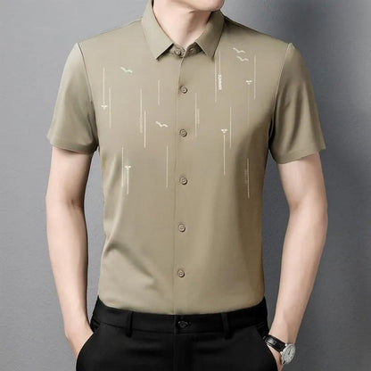 CAMISA BUSINESS DE SEDA HIELO PARA HOMBRE