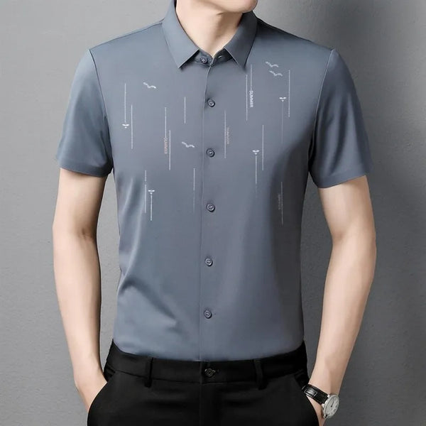 CAMISA BUSINESS DE SEDA HIELO PARA HOMBRE