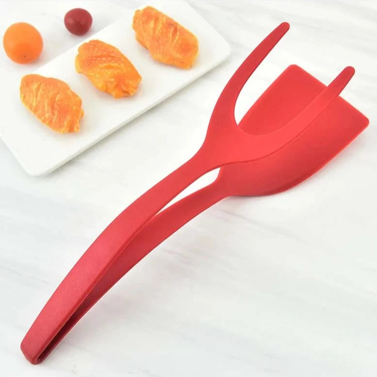 2 IN 1 FLIP SPATULA TONGS