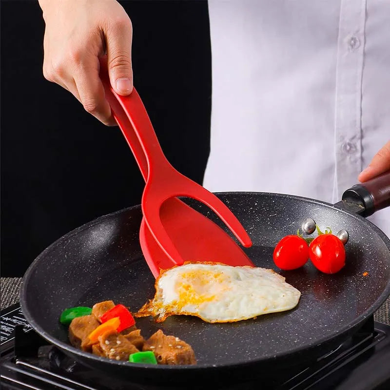 2 IN 1 FLIP SPATULA TONGS