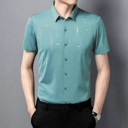 CAMISA BUSINESS DE SEDA HIELO PARA HOMBRE