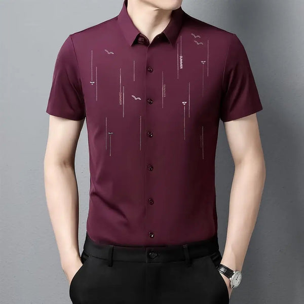 CAMISA BUSINESS DE SEDA HIELO PARA HOMBRE