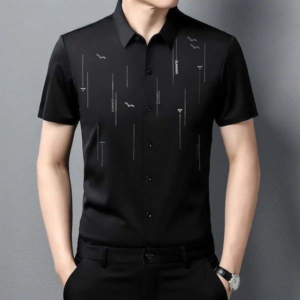 CHEMISE AFFAIRE EN SOIE GLACE POUR HOMMES