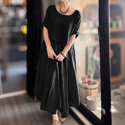 Cotton Linen Set with Layered Style / Two Pieces, Charm that Transcends Borders!