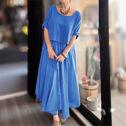 Cotton Linen Set with Layered Style / Two Pieces, Charm that Transcends Borders!