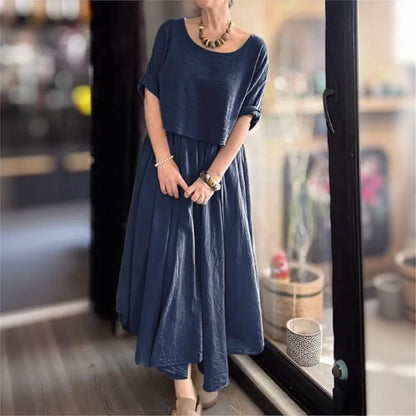 Cotton Linen Set with Layered Style / Two Pieces, Charm that Transcends Borders!