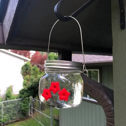 🔥Early Spring Promotions 49% OFF-Beautiful Mason Jar Hummingbird Feeder w/Three Ports