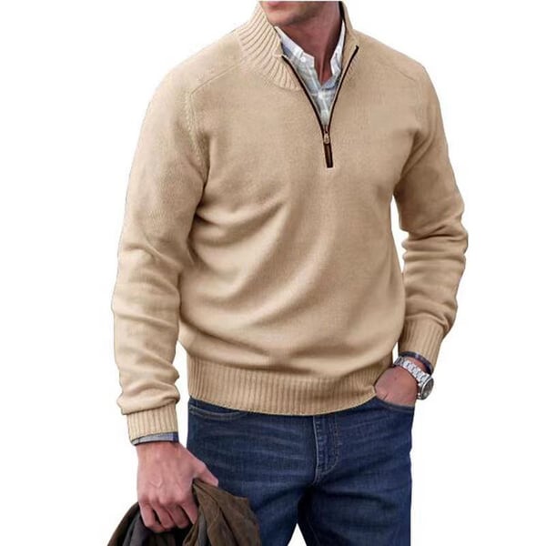 Men's Cashmere Zipper Basic Sweater (Buy 2 Free Shipping)