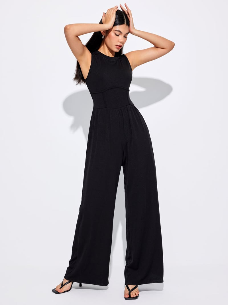 Mother's Day SALE 50%OFF -SOLID SLEEVELESS WIDE LEG JUMPSUIT