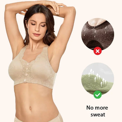 ACHETEZ-EN 1, OBTENEZ-EN 2 GRATUITEMENT (Veuillez ajouter 3 pièces au panier) - Soutien-gorge confortable et pratique à boutons sur le devant