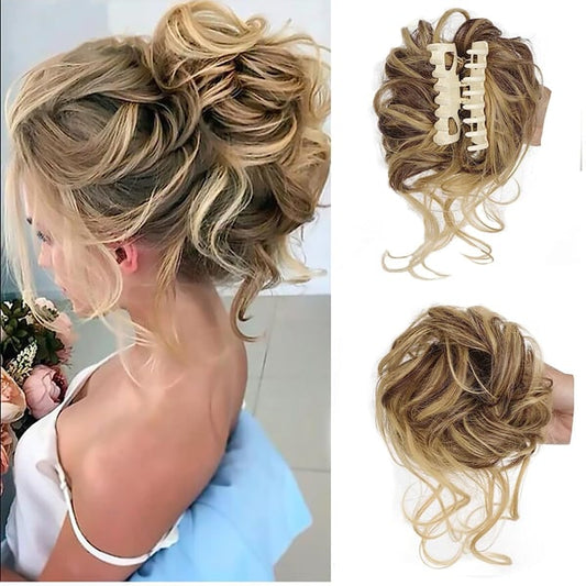 Morceau de cheveux chignon bouclé 