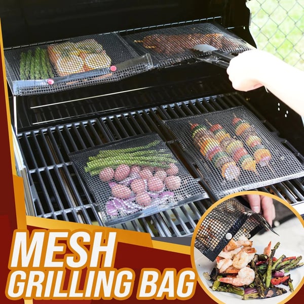 🔥Reusable Non-Stick BBQ Mesh Grilling Bags