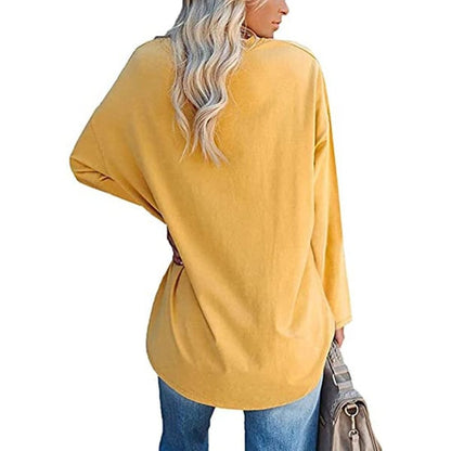 💋Women's loose long sleeve fashion V-neck knit top (Buy 2 Free Shipping)